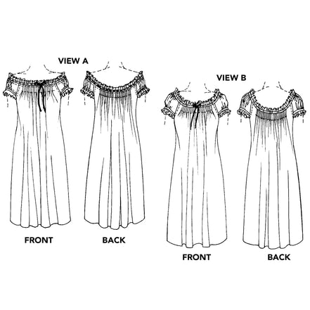 A Lady's Chemise- Folkwear Patterns- 223- Printed Paper Pattern- Misses XS-3XL