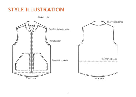 Ozark Vest (Mens)- Wardrobe By Me- Paper Pattern- Sizes 2XS-4XL