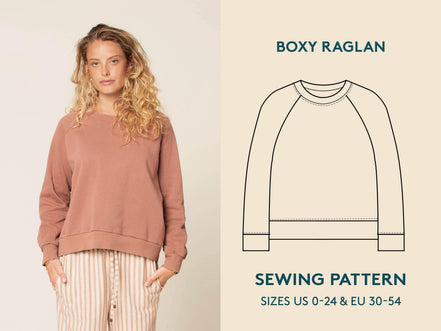 Boxy Raglan Sweater - Wardrobe By Me- Paper Pattern- Sizes 0-24