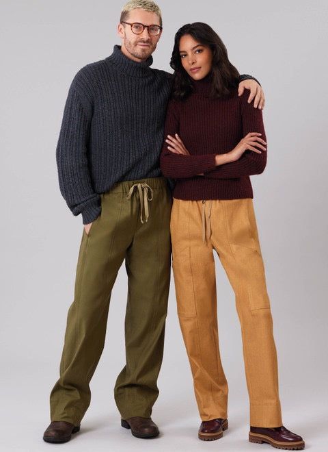 McCall's Sewing Pattern Unisex Pull On Pants- M8636- XXS-XS-S-M-L-XL-XXL