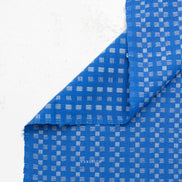 Basket Weave in Bright Blue- Fine and Dandy- Fableism- Woven Cotton- 44