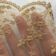 Gold Embroidered Tulle Trim- 3801