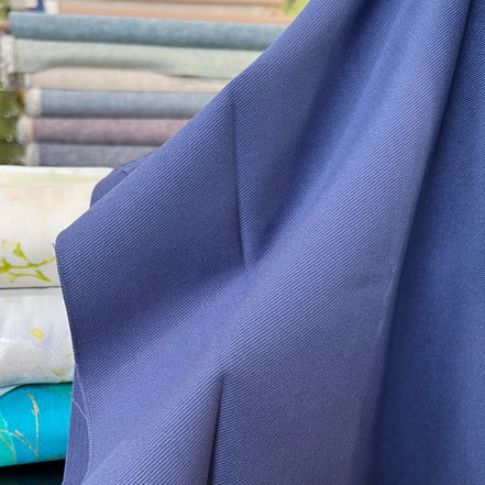 Blue "Cobalt" Cotton Gabardine/ Twill Weave- Atelier Brunette France- 59"