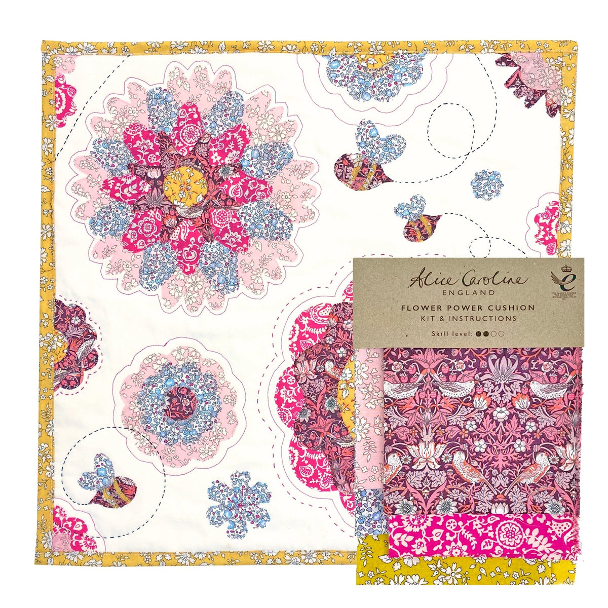 Alice Caroline- Liberty Tana Lawn® Fabric Flower Power Cushion Kit