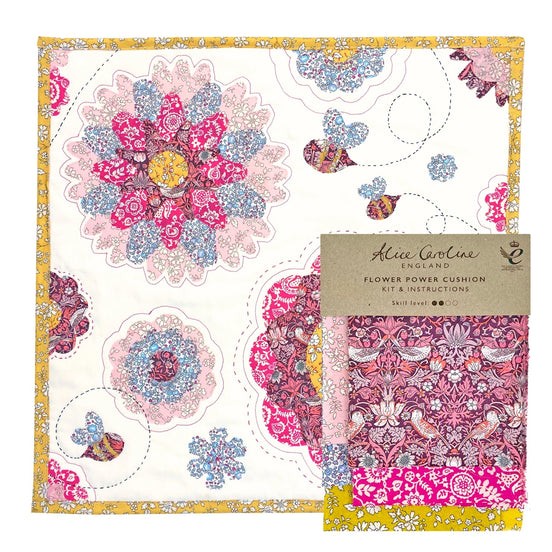 Alice Caroline- Liberty Tana Lawn® Fabric Flower Power Cushion Kit