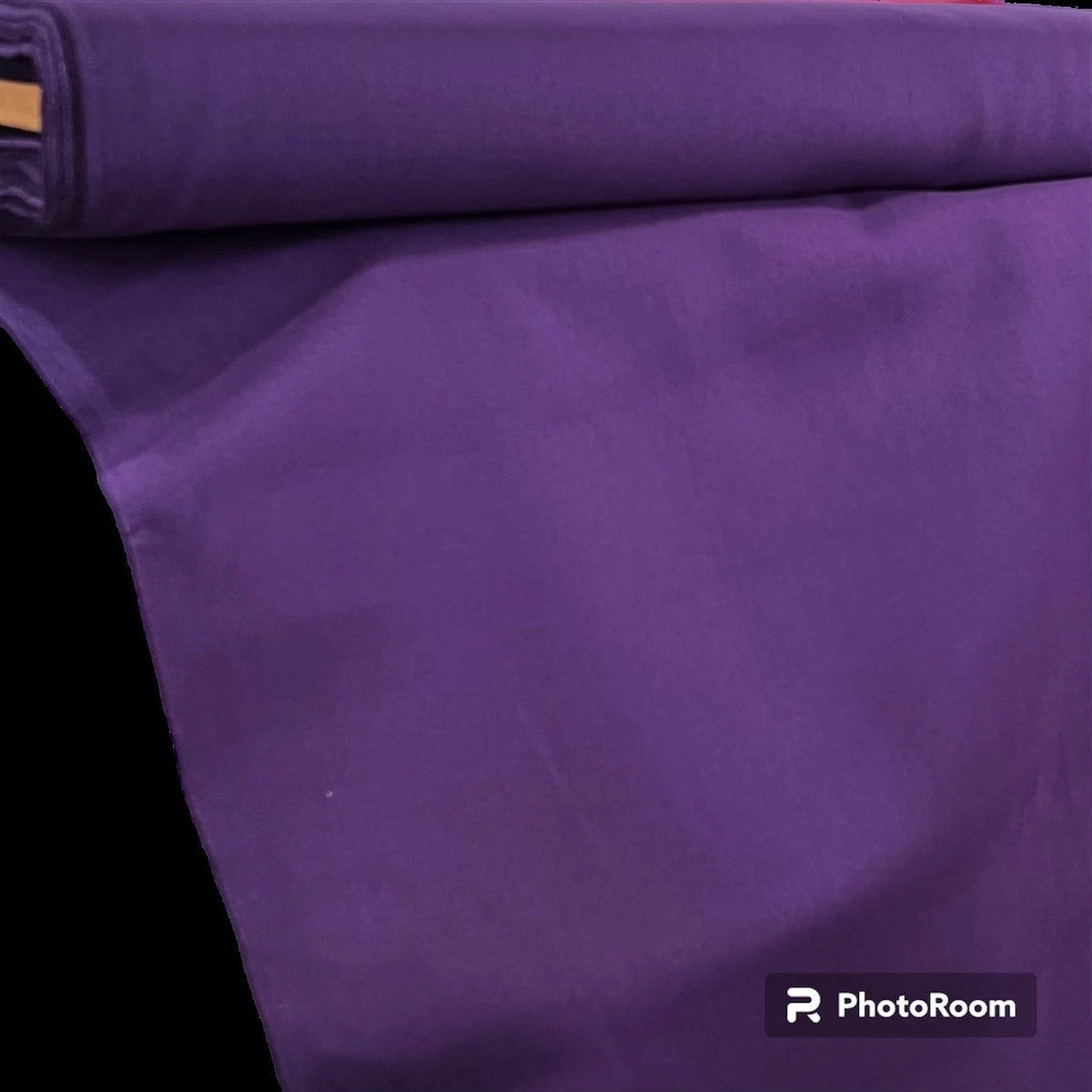 Majestic Purple Cotton Gabardine/ Twill Weave- Atelier Brunette France- 59
