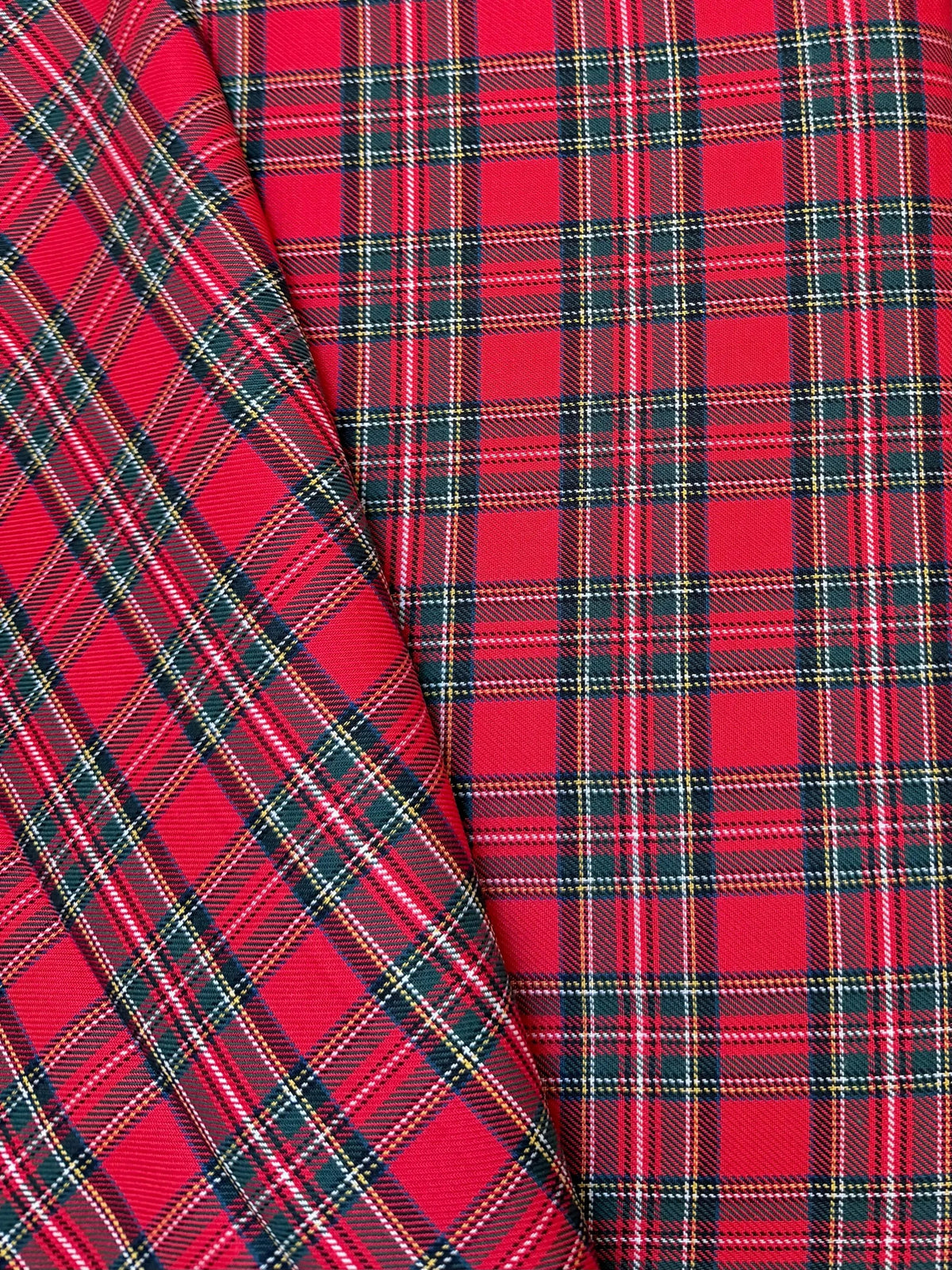 Sevenberry: Green, Yellow, White, Blue, RED Classic Plaid Twill- Lightweight Cotton- 57” Wide