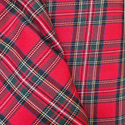 Sevenberry: Green, Yellow, White, Blue, RED Classic Plaid Twill- Lightweight Cotton- 57” Wide