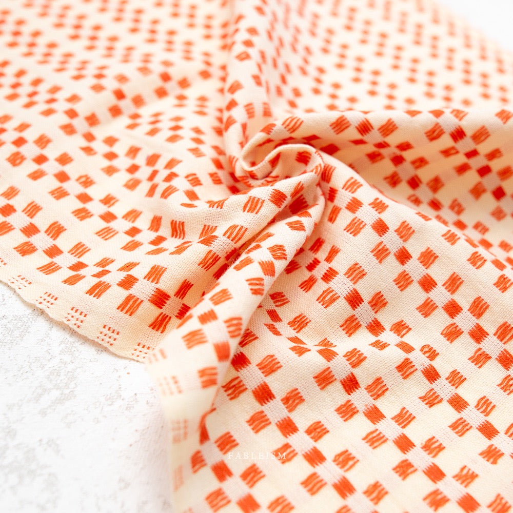 Basket Weave in Picnic- Fine and Dandy- Fableism- Woven Cotton- 44