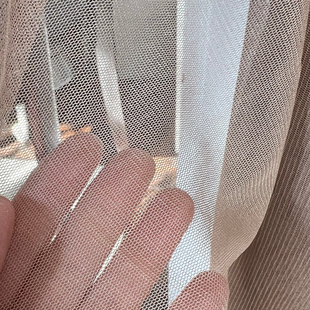 Nude Pure Silk Tulle- 48-50