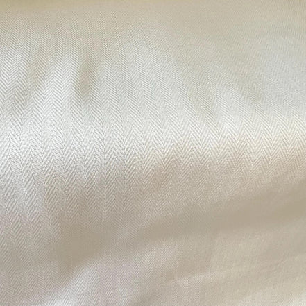 Ginza Cotton Herringbone- “Ivory 1"- 44” Wide- Structured