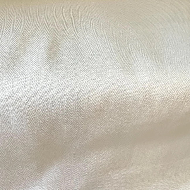 Ginza Cotton Herringbone- “Ivory 1"- 44” Wide- Structured