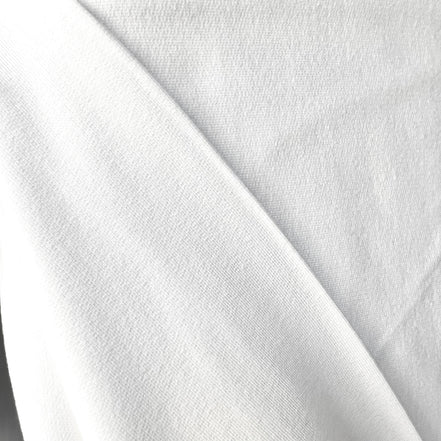 Trainers Cotton French Terry- “White"- 59" Wide