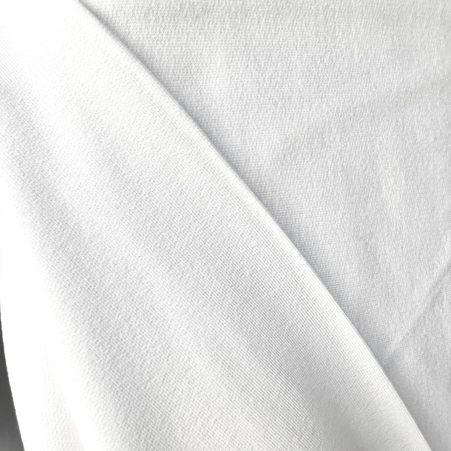 Trainers Cotton French Terry- “White"- 59" Wide