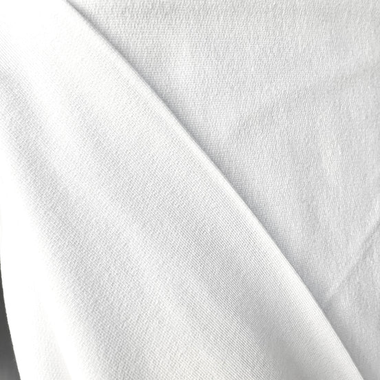 Trainers Cotton French Terry- “White"- 59" Wide