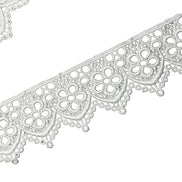 Off- White Floral Guipure- Lace Trim 4217