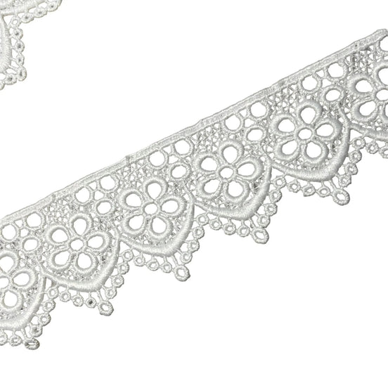 Off- White Floral Guipure- Lace Trim 4217