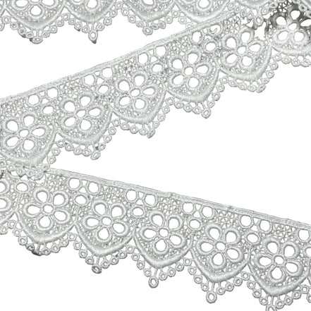 Off- White Floral Guipure- Lace Trim 4217