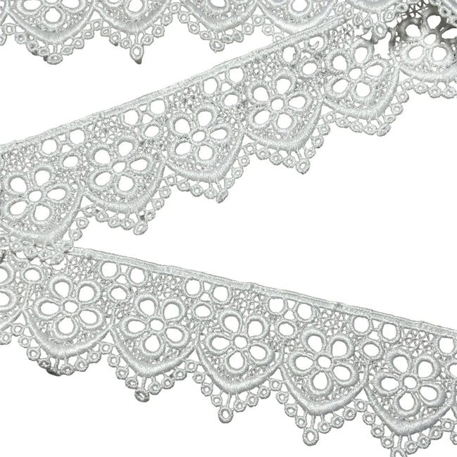 Off- White Floral Guipure- Lace Trim 4217