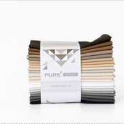 Hibernating Edition Fat Quarter Bundle- AGF Solids- 22 Colors (Gray, White, Brown)