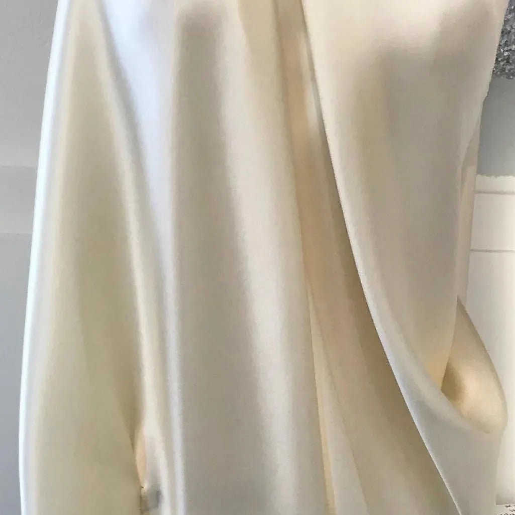 308 Cream/ Ivory 18.5mm Pure Silk Charmeuse- 45