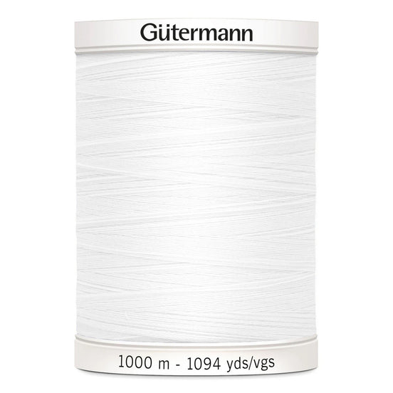 Gutermann Sew-All Thread 1000m/1094y WHITE #20 (1 SPOOL)
