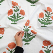 Boho Floral in Sienna- Indian Block Prints: Cottage- Fableism- 44