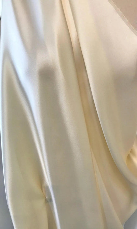 308 Cream/ Ivory 18.5mm Pure Silk Charmeuse- 45"