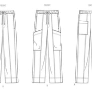McCall's Sewing Pattern Unisex Pull On Pants- M8636- XXS-XS-S-M-L-XL-XXL