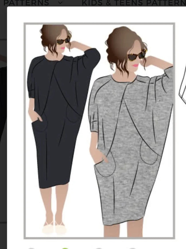 Hedy Designer Dress- Style Arc Paper Pattern- Sizes 4-16, 18-30