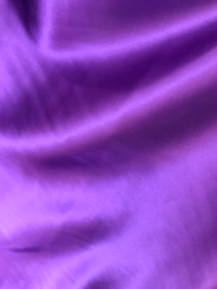 Purple Pure Silk Charmeuse Fabric (332)- 44” Wide