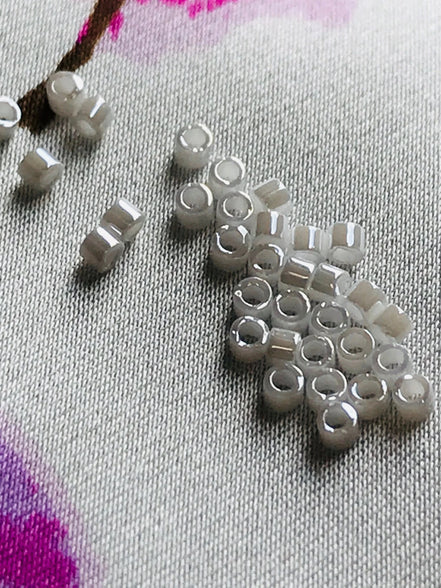 Miyuki 11/0 Delica Glass Beads- WHITE PEARL (2004)