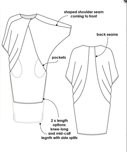 Hedy Designer Dress- Style Arc Paper Pattern- Sizes 4-16, 18-30