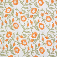 Trumpet Vines in Sage- Indian Block Prints: Cottage- Fableism- 44