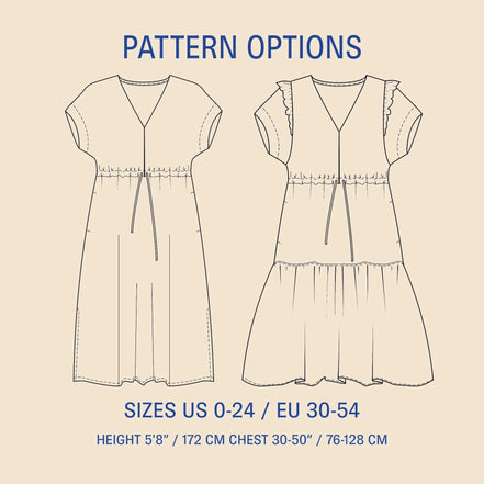 Abby Dress- Wardrobe By Me- Paper Pattern- Sizes 0-24
