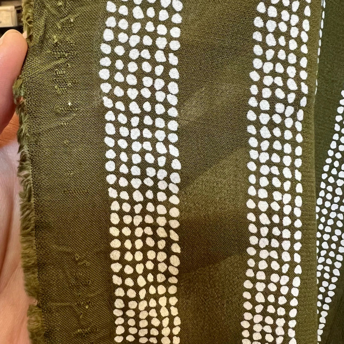 Gaia Ivy Green- White on Green- Kelsey Viscose - Atelier Brunette France- 54