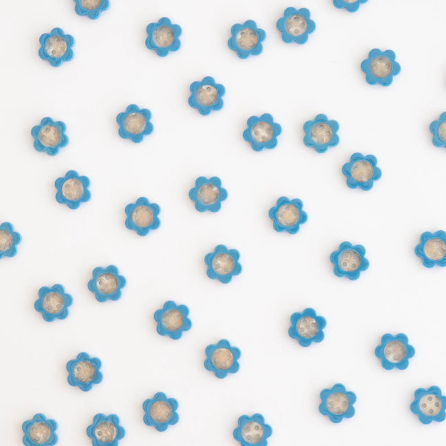 Blue Daisy Small 5/8" Buttons- Sarah Hearts