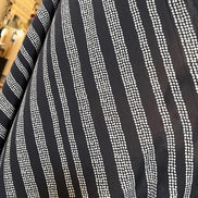 Gaia Deep Charcoal- White on Charcoal (almost black)- Kelsey Viscose - Atelier Brunette France