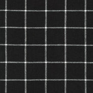 Essex Yarn Dyed Classic Wovens- Linen- Cotton Blend- Black- Windowpane Check- 43