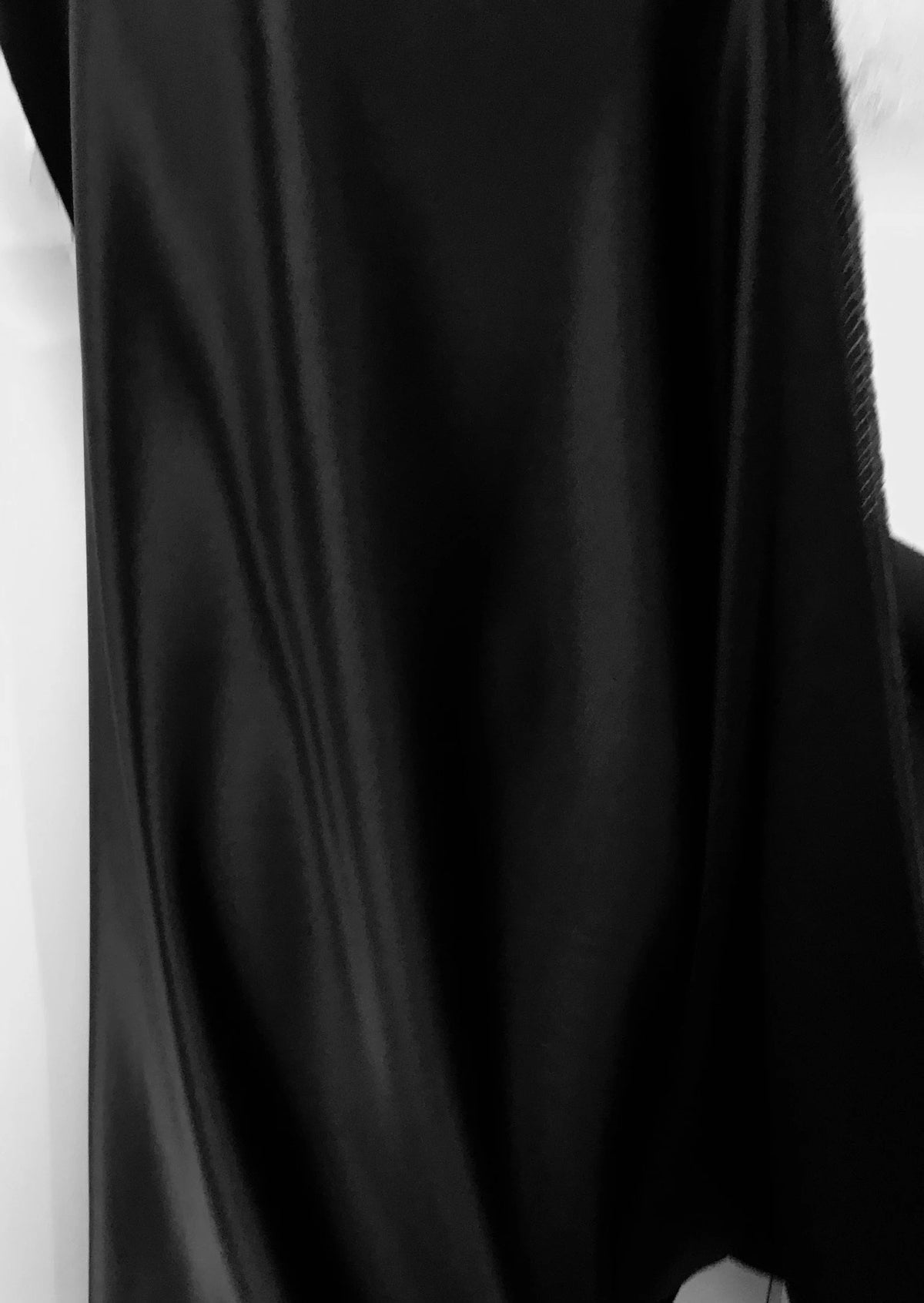 Black 100% Silk 4-Ply Crepe Back Satin (1804)