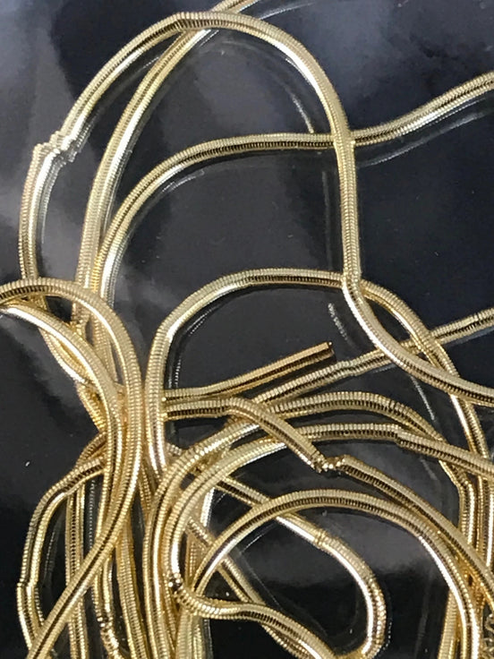 Metal Thread Bullion, Round, Approximately 0.85 mm 24", Gold
