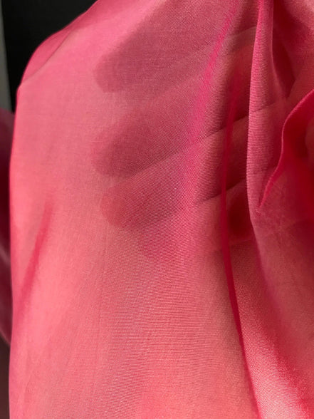 1215 Hot Pink Iridescent Pure Silk Chiffon 54" Wide