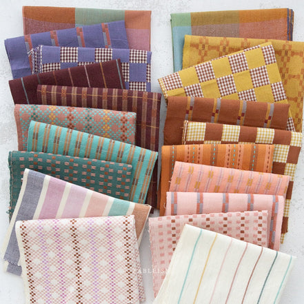 Happy Place Checkers- Canyon Springs- Strata- Fableism- Cotton- 44"