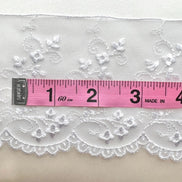 Turquoise Blue Embroidered Tulle Trim- 3801