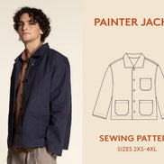 Painter Jacket Mens, Womens, Unisex- Wardrobe By Me- Paper Pattern- Sizes 2XS-4XL
