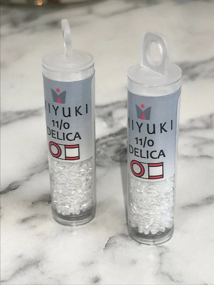 Miyuki 11/0 Delica Glass Beads- WHITE PEARL (2004)
