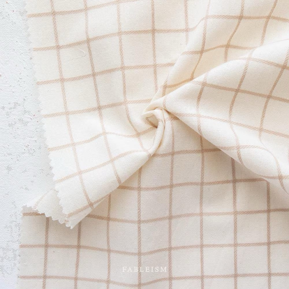 Grid Squares Cotton Fabric- 