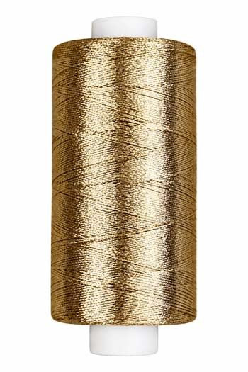 102 GOLD Fil Au Chinois Thick Metallic Thread No. 15 Reels (ONE REEL)- 225m