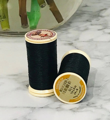 Sajou No. 170- BLACK Metallic Thread- Fil a gant au Chinois