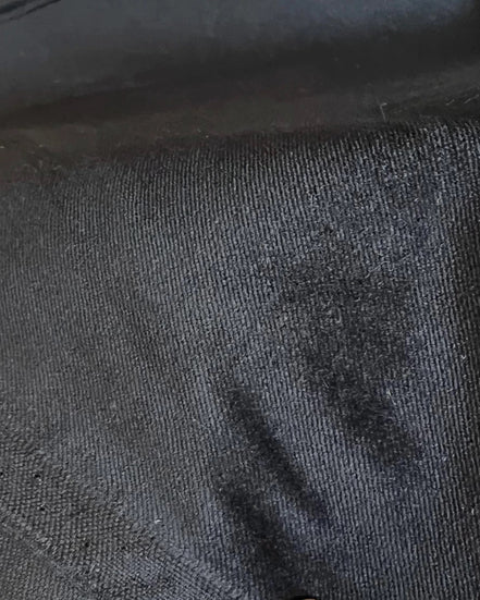 Black Cotton Lush Velveteen- 55” Wide- WIDE Version